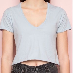 Brandy Melville light blue v-neck